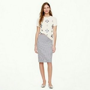 J. Crew No. 2 striped pencil skirt